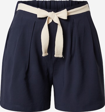 JDY Pleat-Front Pants 'Tomika' in Blue: front