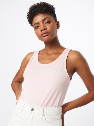 Calvin Klein Jeans Top in Roze: voorkant