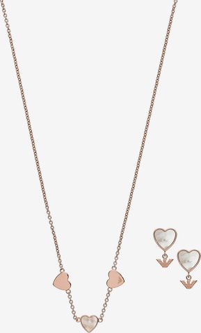 Emporio Armani Jewelry Set in Gold: front