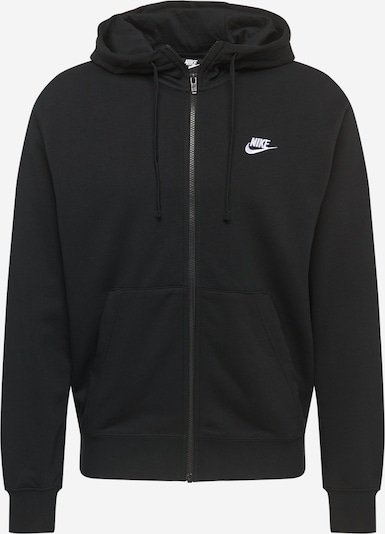 Hanorac Nike Sportswear pe negru / alb, Vizualizare produs