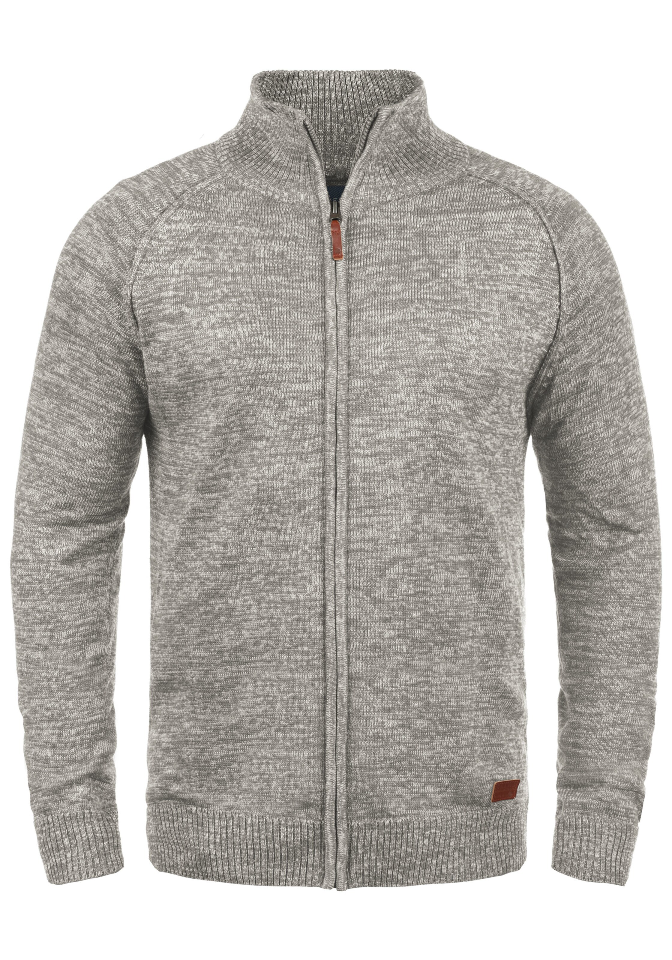 BLEND Gebreid vest 'Daniri' in Grijs: voorkant