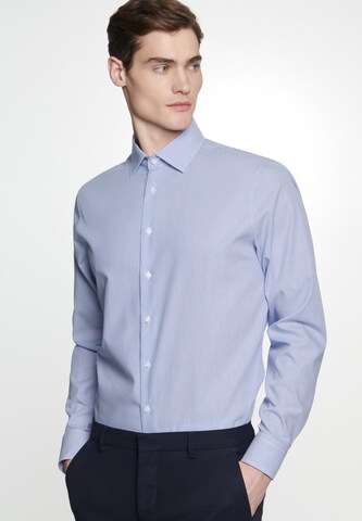 Coupe slim Chemise business SEIDENSTICKER en bleu : devant