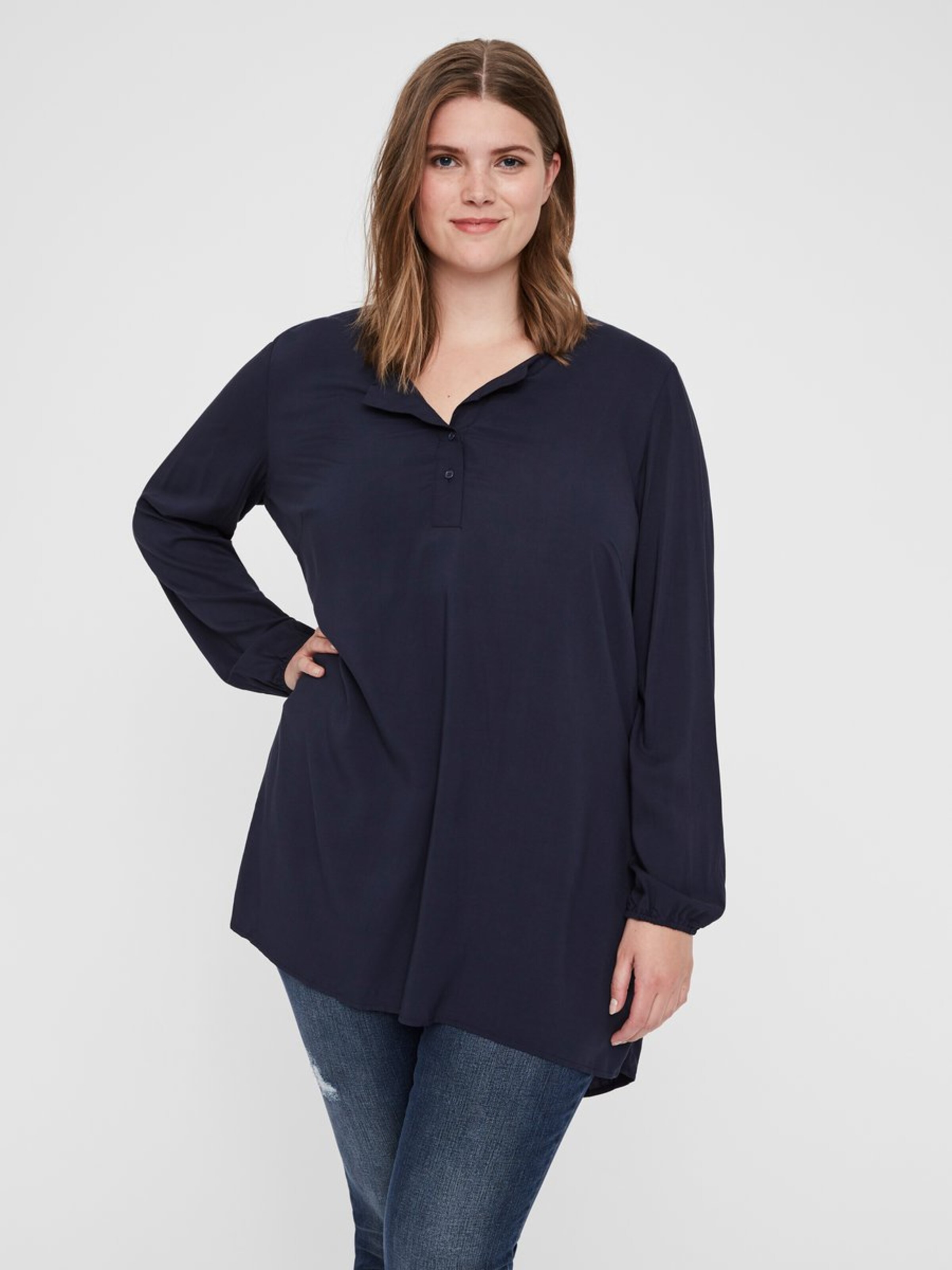 Junarose - Tuniek in de kleur Navy