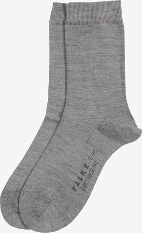 Chaussettes 'Softmerino' FALKE en gris : devant