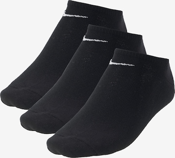 NIKE Athletic Socks in Black: front