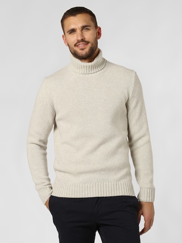 Pull-over Nils Sundström en beige : devant