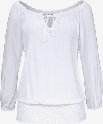 T-shirt LASCANA en blanc : devant