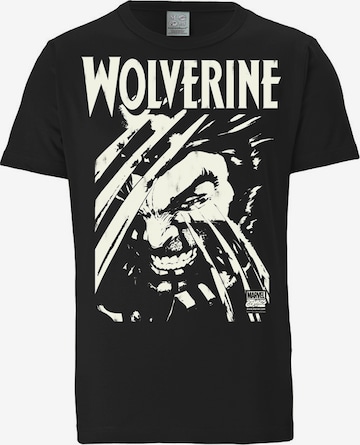 LOGOSHIRT T-Shirt "Wolverine" in Schwarz: predná strana
