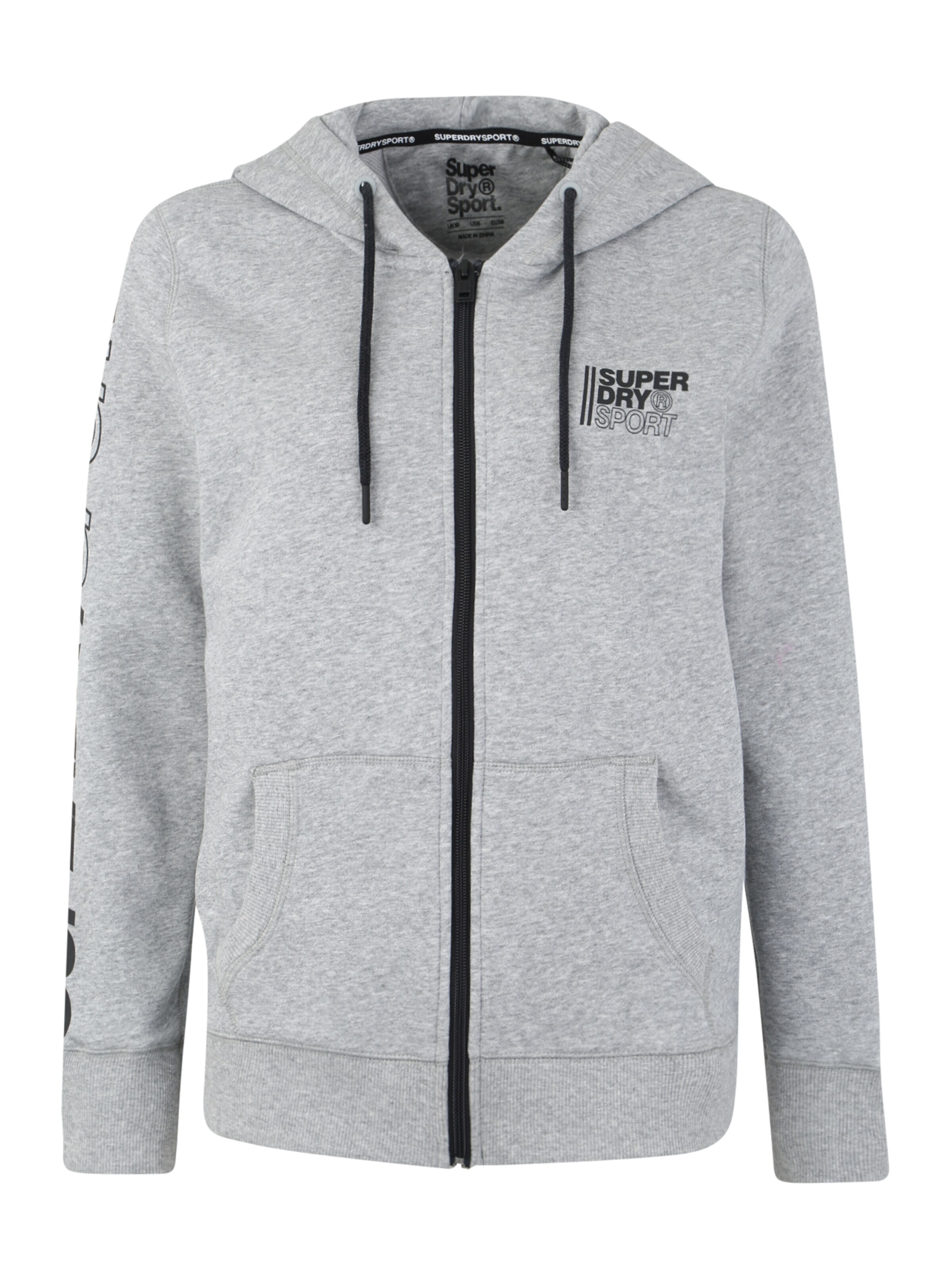 Superdry - Sportief sweatvest 'Core' in de kleur Grijs