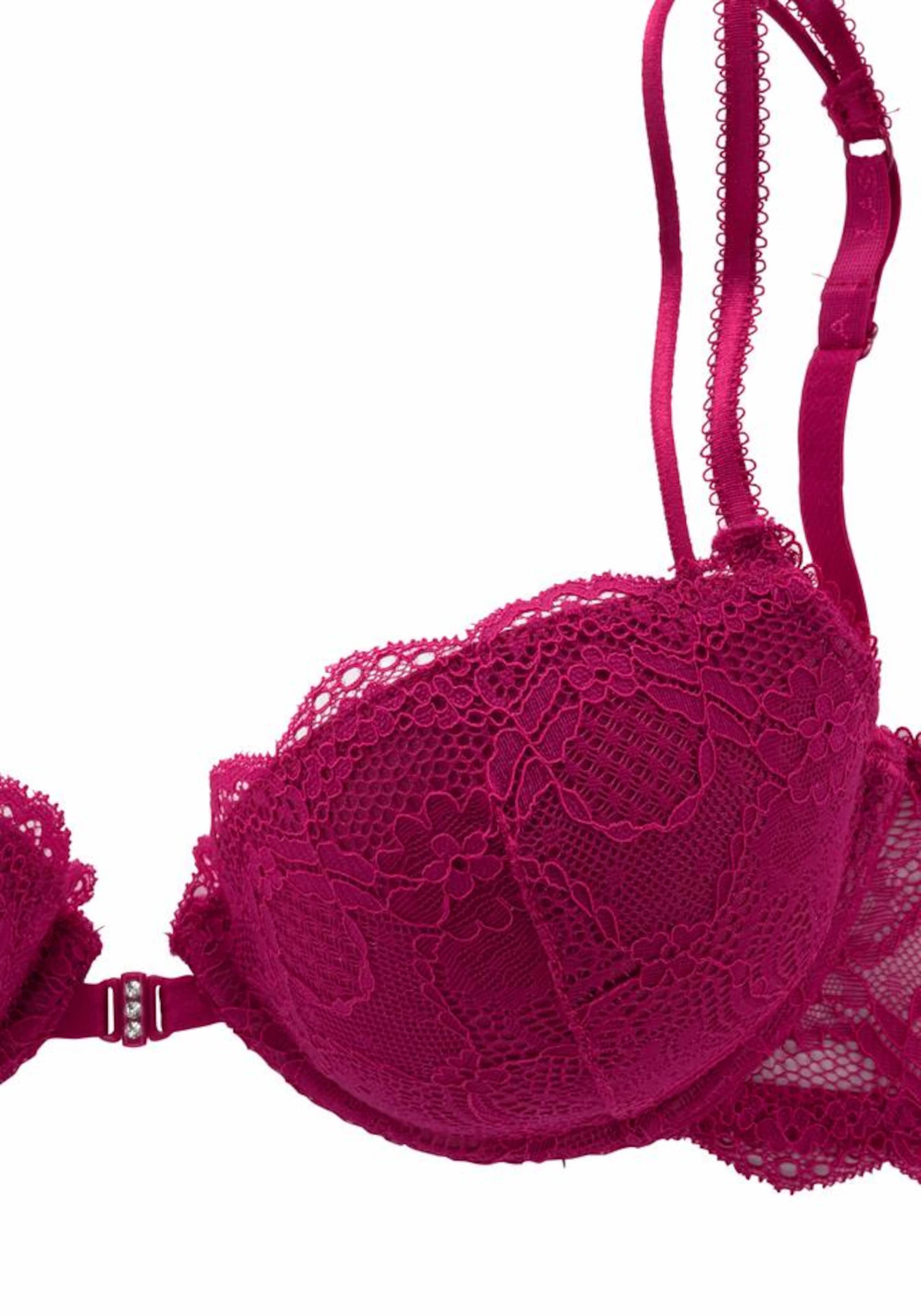 LASCANA Push-up Bra 'LS pretty blue sporty' in Pink