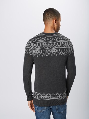 BLEND Sweater 'Knit Pullover' in Grey: back