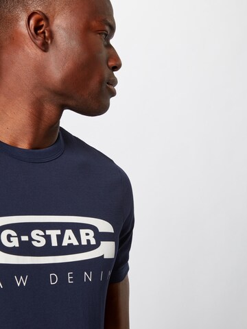 G-STAR Tričko 'Graphic 4' – modrá