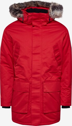 Parka d’hiver JACK & JONES en rouge : devant