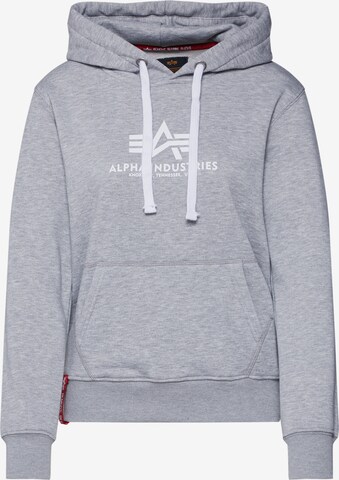 Sweat-shirt ALPHA INDUSTRIES en gris : devant