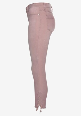 LASCANA Skinny Jeans in Roze