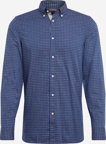 Coupe slim Chemise TOMMY HILFIGER en bleu : devant