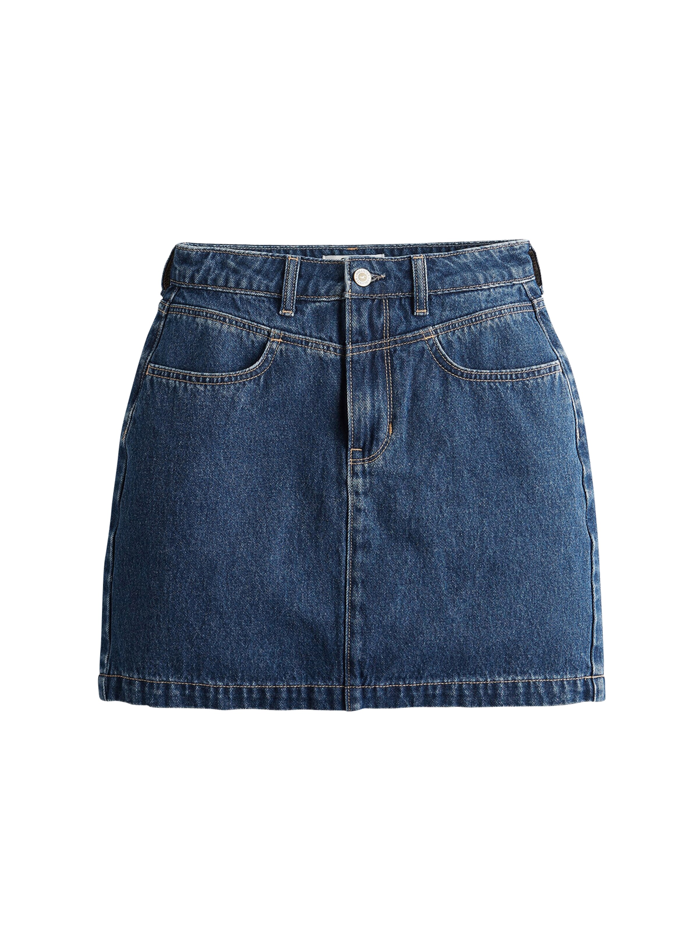 HOLLISTER - Rock 'S119-DK CLEAN YOKE FRONT UHR SKIRT' in blue denim