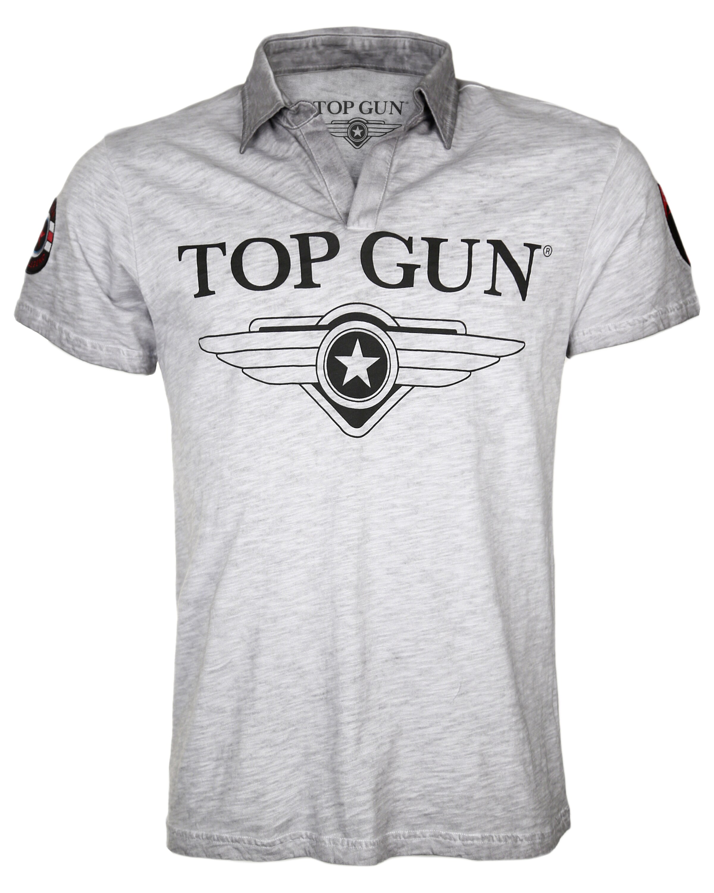 TOP GUN Shirt 'Star' in Grey: front