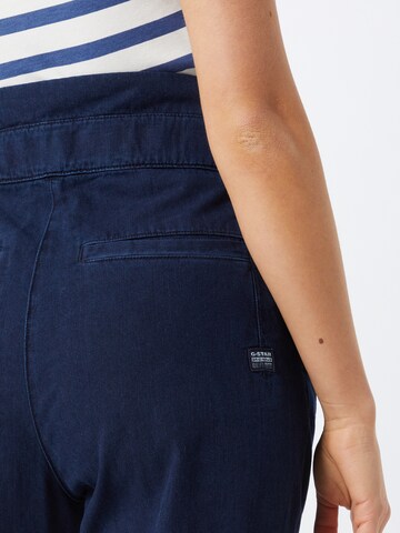 Regular Pantalon 'Paperbag' G-Star RAW en bleu