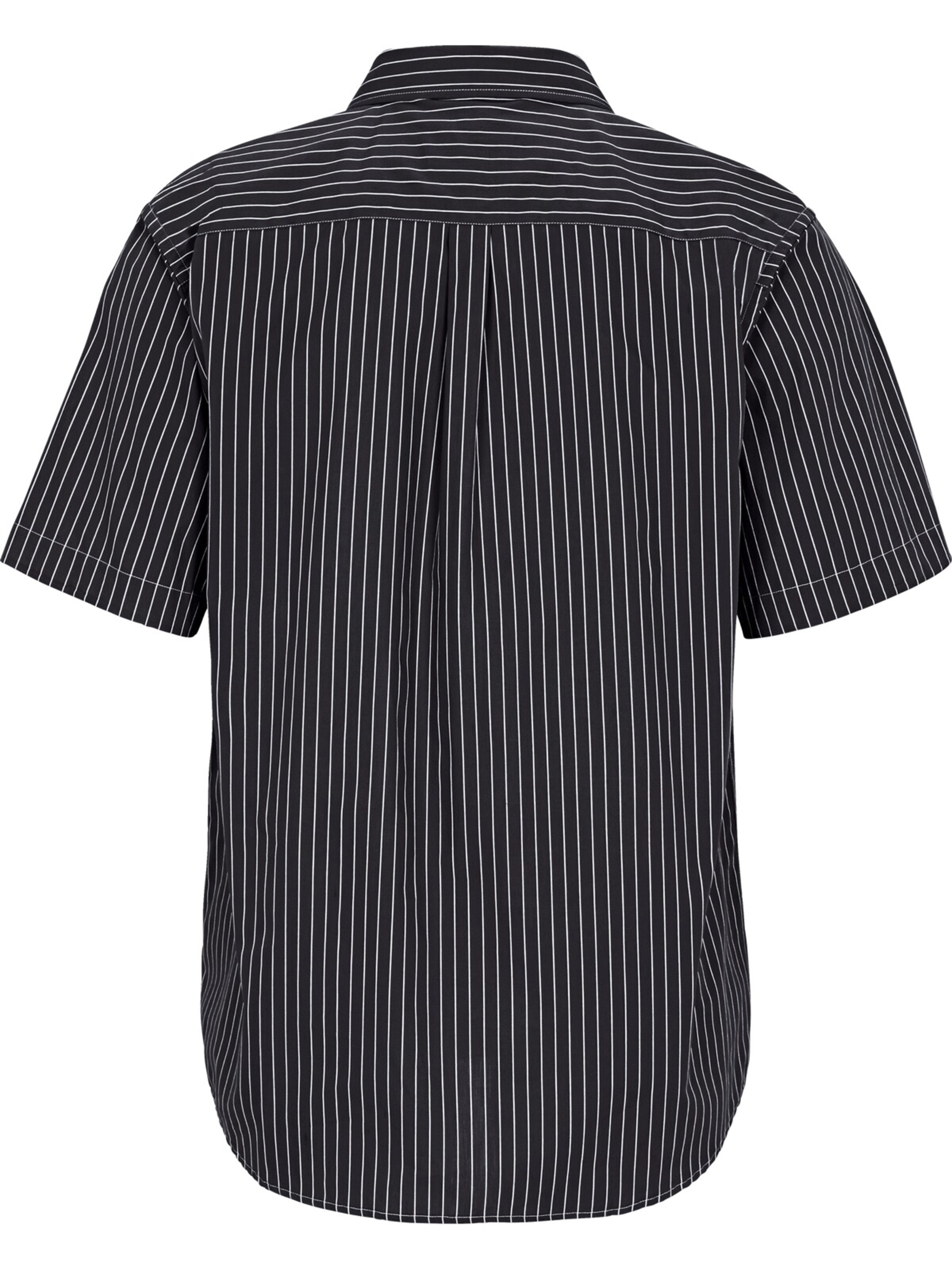 Jan Vanderstorm Comfort Fit Kurzarmhemd ' Perttu ' in Schwarz