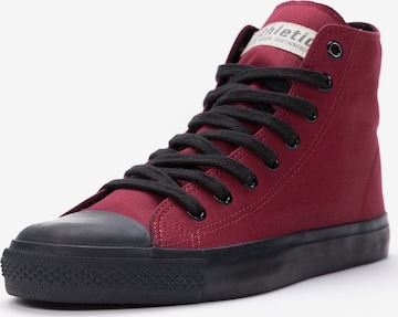 Ethletic High-Top Sneakers in Red: front