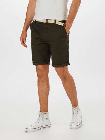 TOM TAILOR DENIM Regular Shorts in Grün: predná strana