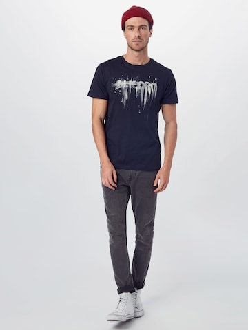 JACK & JONES Regular fit Póló 'JORSOLEX TEE SS CREW NECK BLK' - kék