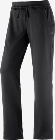 JOY SPORTSWEAR Regular Workout Pants 'Nela' in Black: front