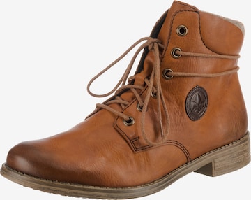 Rieker Lace-up bootie in Brown: front