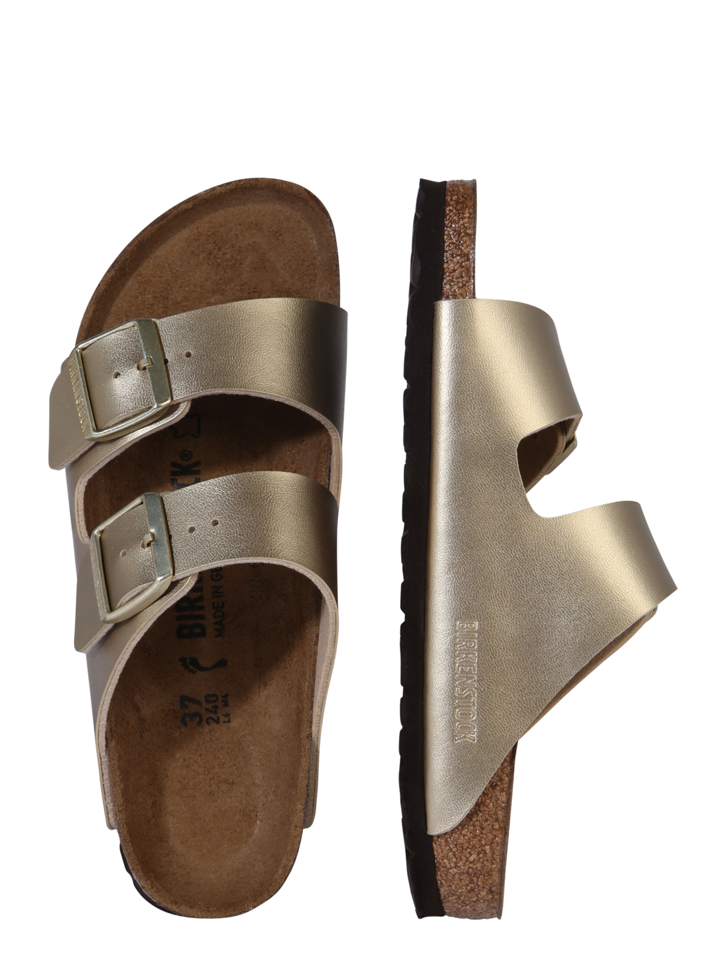 BIRKENSTOCK Pantofle 'Arizona' – zlatá