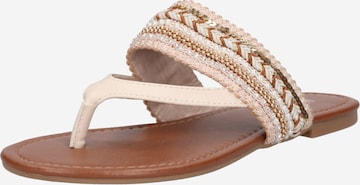 ABOUT YOU Teenslipper 'Natalie' in Beige: voorkant