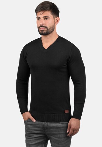 BLEND Strickpullover 'Lasse' in Schwarz: predná strana