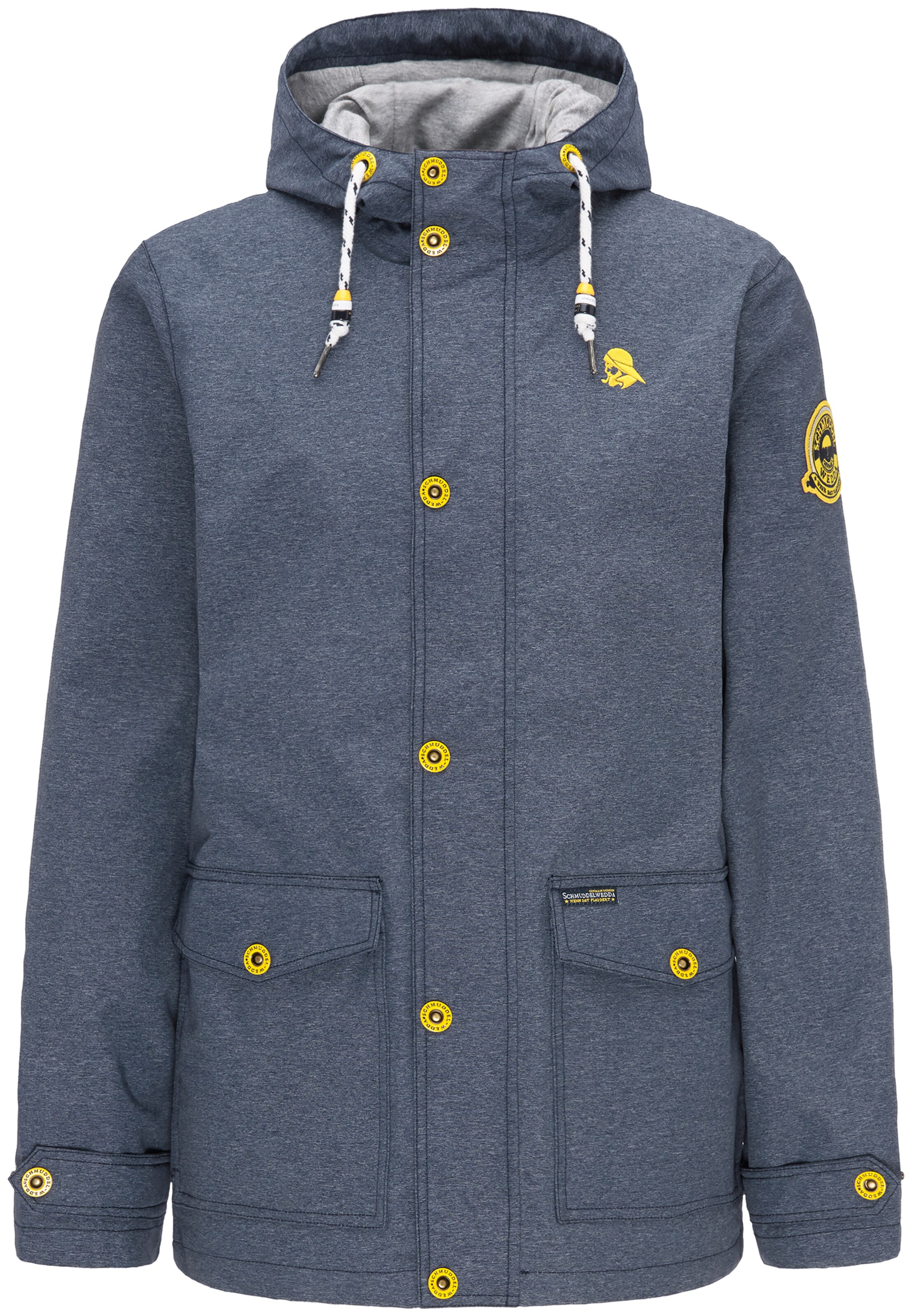 Schmuddelwedda - Functionele jas in de kleur Blauw gemêleerd