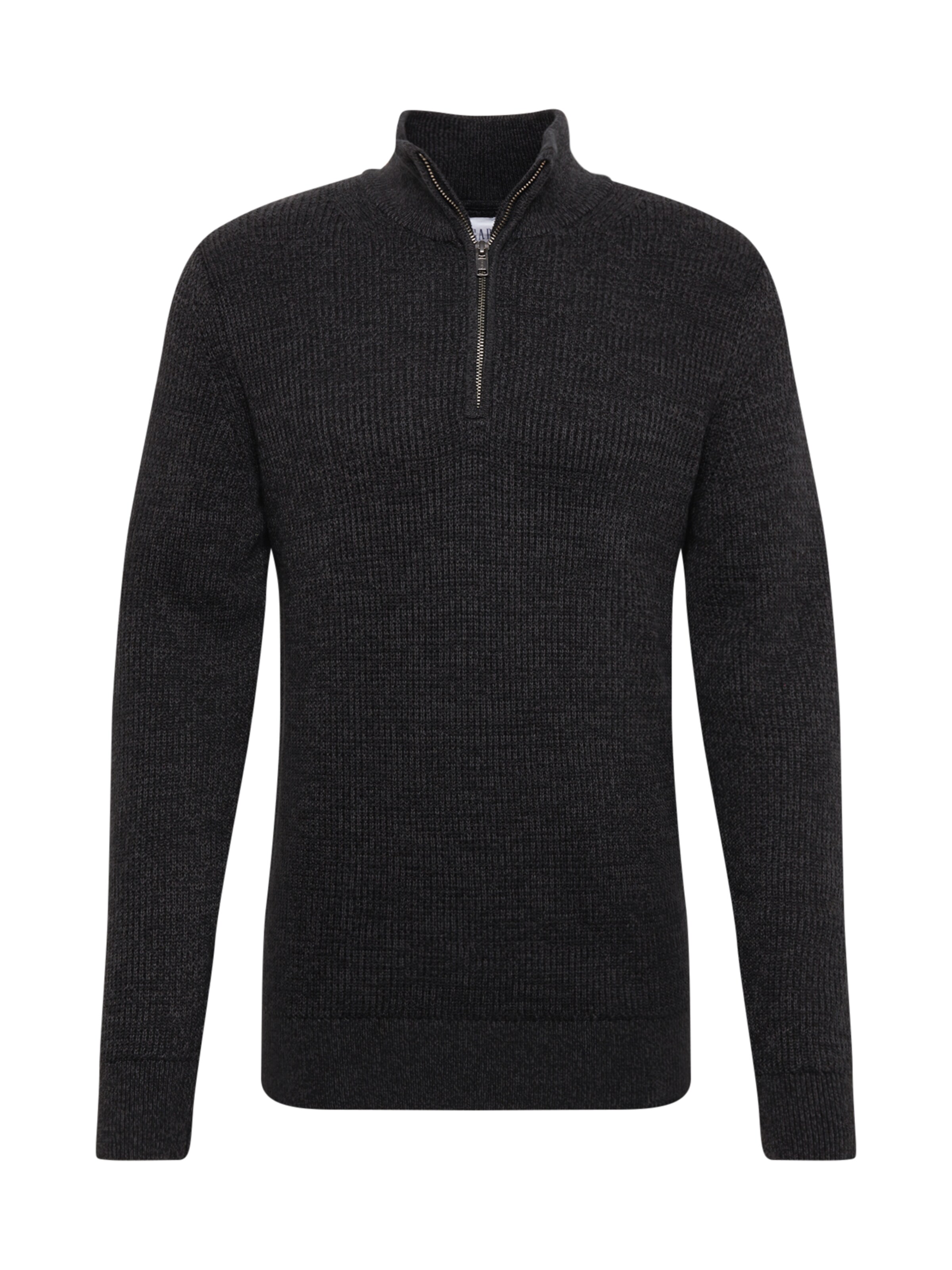 GAP - Trui 'CTTN TXT HZ MOCK' in de kleur Zwart