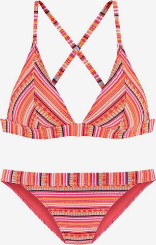 LASCANA Bikini 'Triangle' - narancs: elől