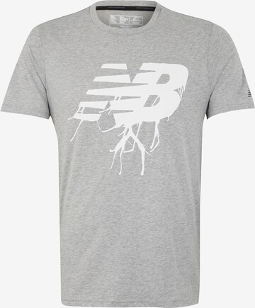 new balance Sportshirt 'Tech' in Grau: predná strana