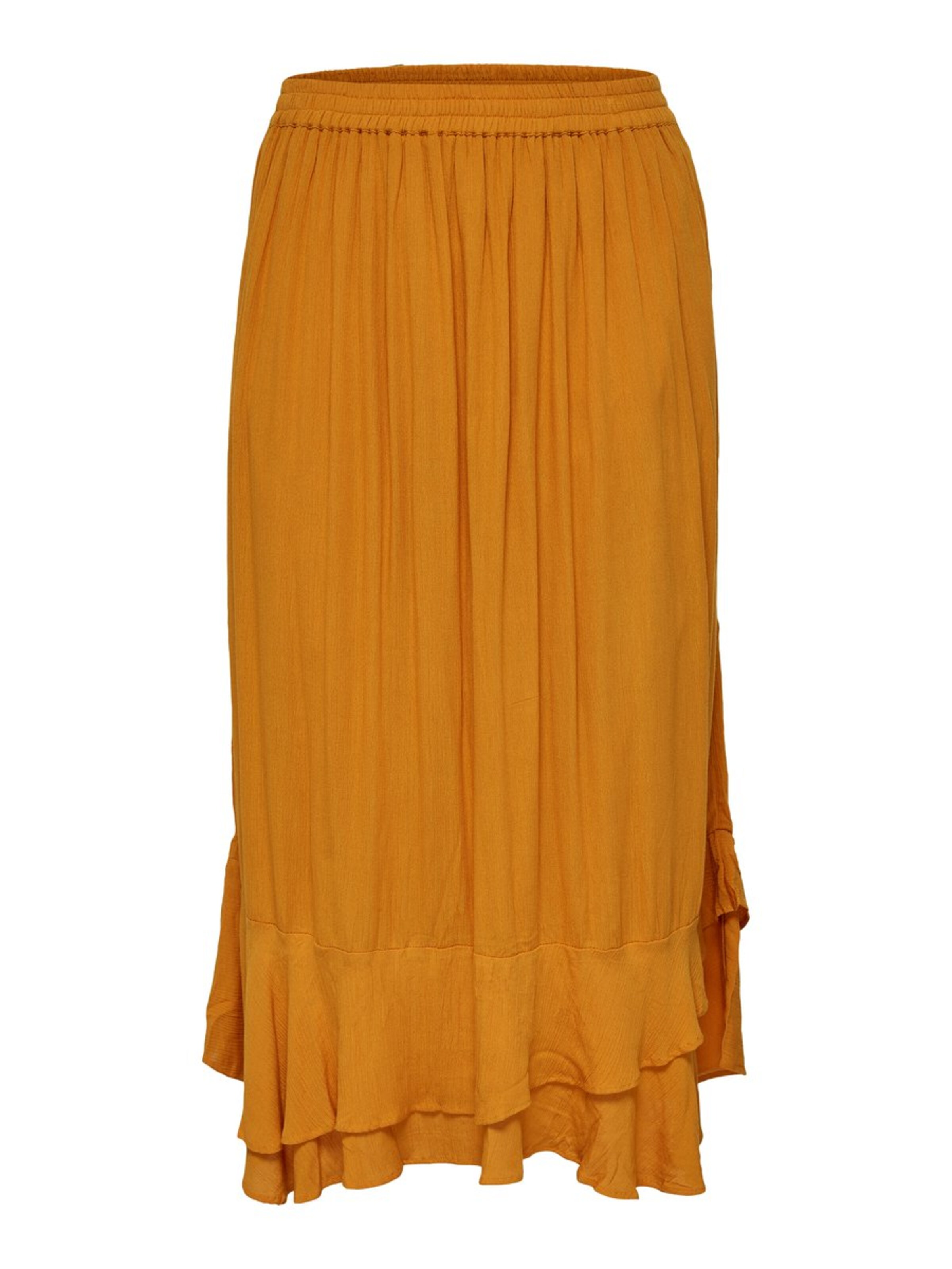 ONLY Carmakoma - Rok 'SAVANNAH' in de kleur Sinaasappel