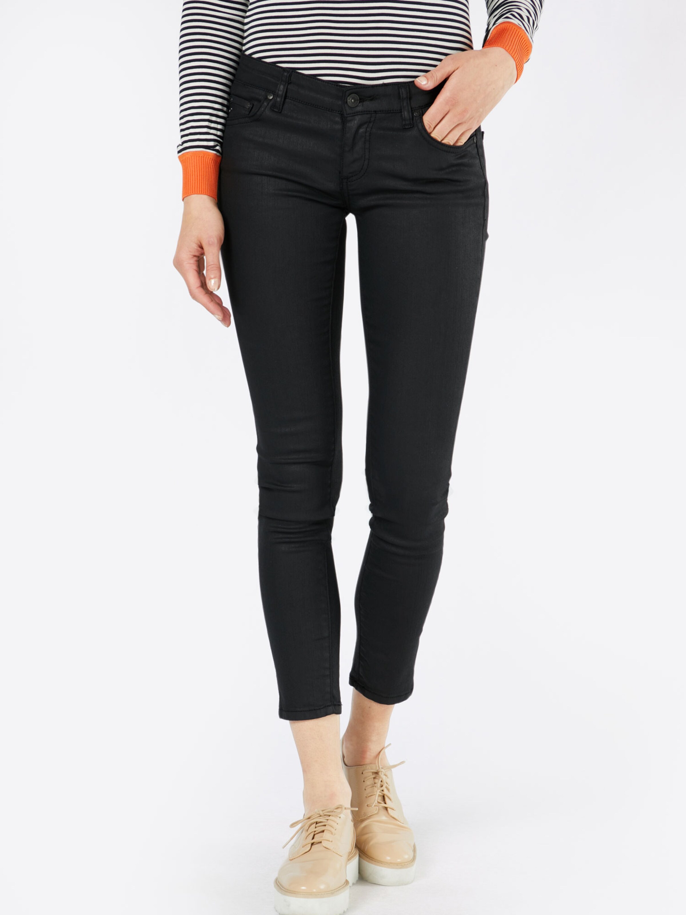 Frauen Große Größen LTB 'MINA' Skinny Jeans in Schwarz - EI68367
