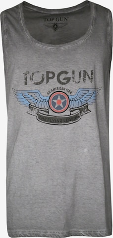 TOP GUN Shirt ' Flap ' in Grijs: voorkant
