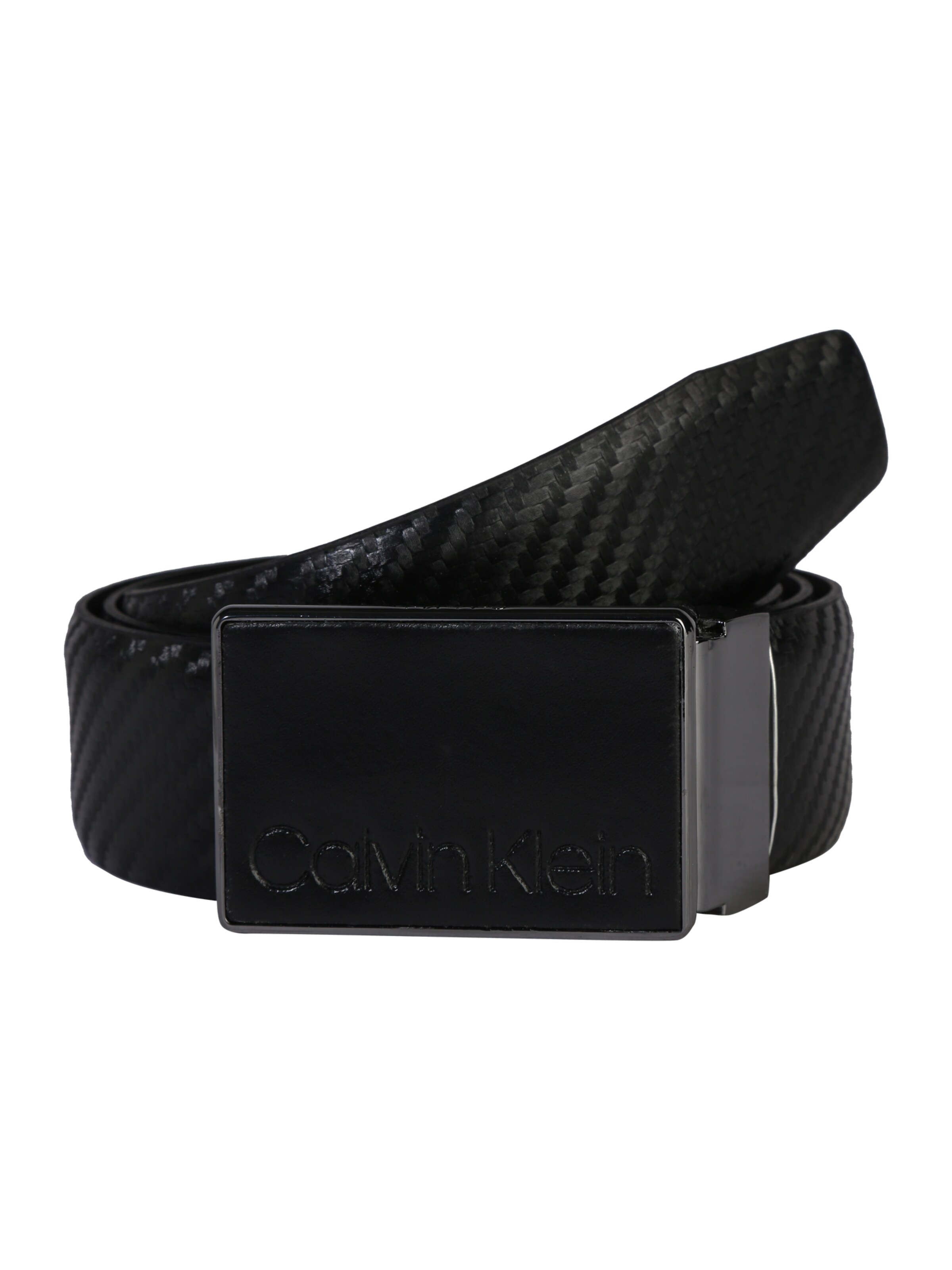 Calvin Klein - Riem '3.5CM ADJ.CARBON PLAQUE BELT' in de kleur Grijs