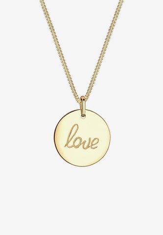 ELLI Kette 'Love-Schriftzug' in Gold