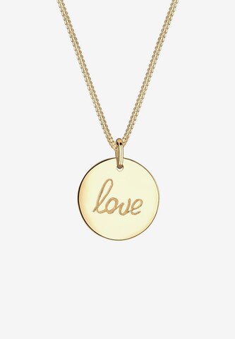 ELLI Ketting 'Love-Schriftzug' in Goud