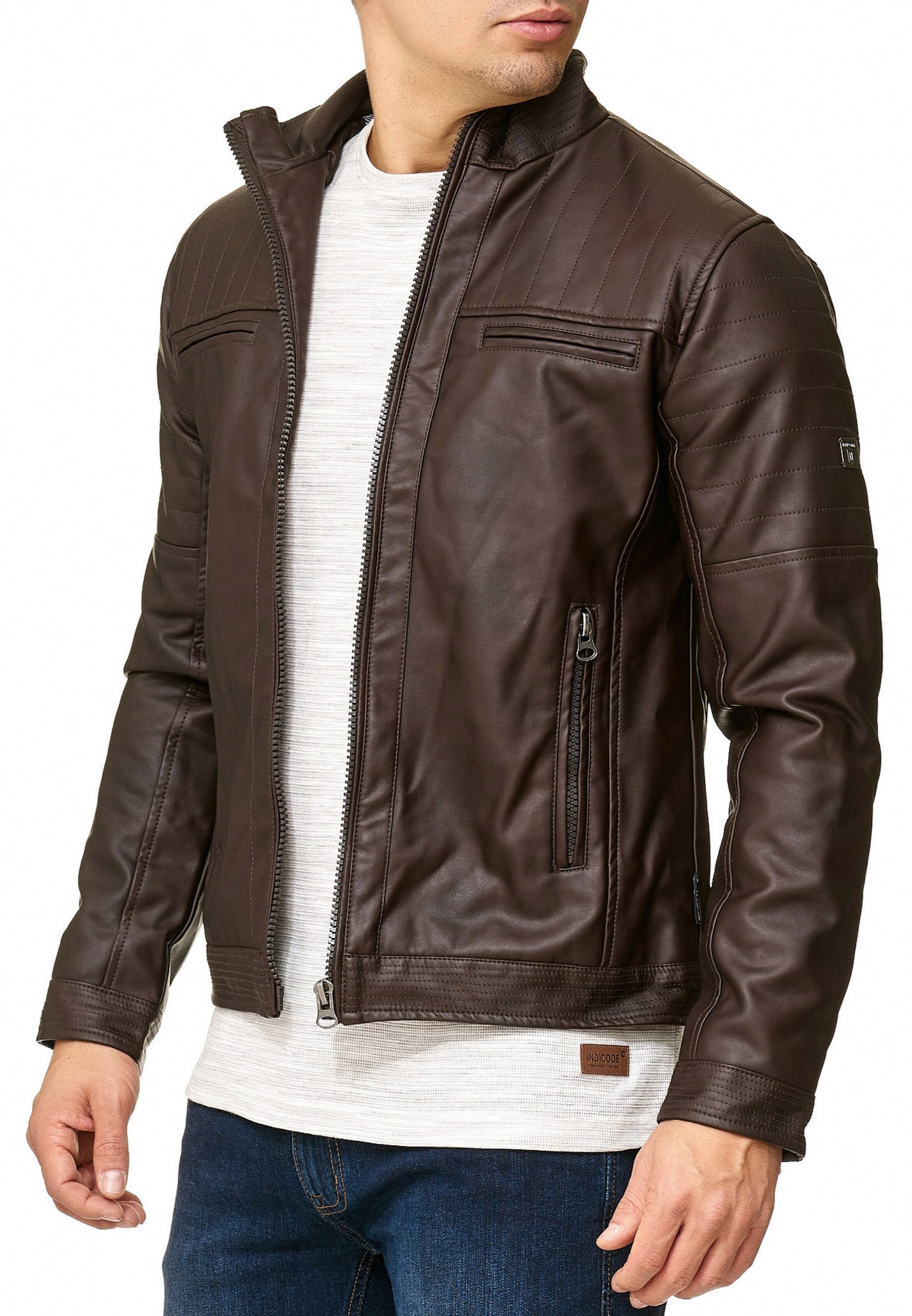 INDICODE JEANS Tussenjas 'Brook' in Bruin