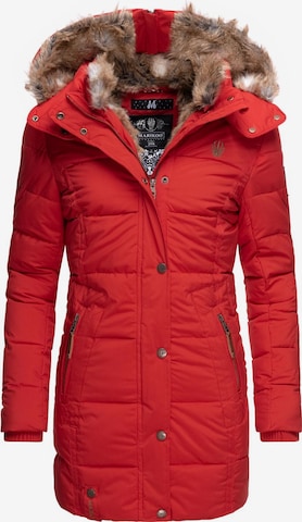 MARIKOO Winter Coat in Red: front