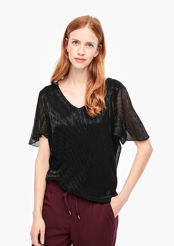 s.Oliver Blouse in Zwart: voorkant