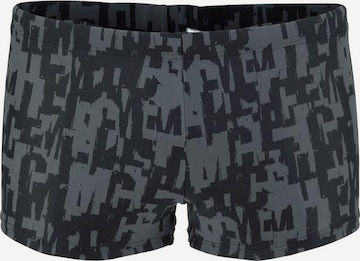 CHIEMSEE Athletic Swim Trunks in Black: front