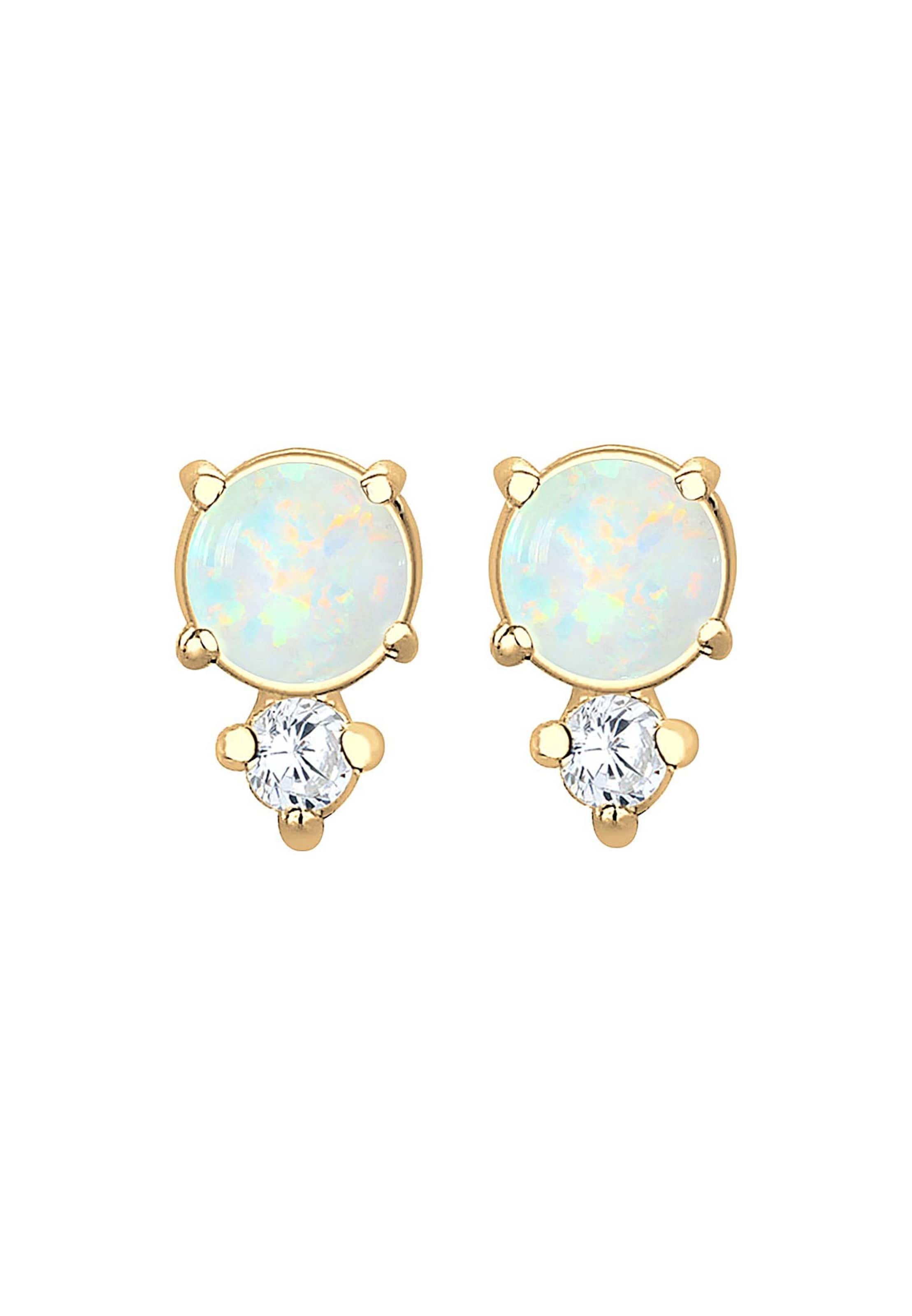 Boucles d'oreilles 'Geo Kreis' ELLI en or : devant