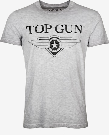 TOP GUN T-Shirt ' Windy ' in Grijs: voorkant