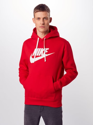 Nike Sportswear Regular fit Μπλούζα φούτερ 'Club Fleece' σε κόκκινο: μπροστά