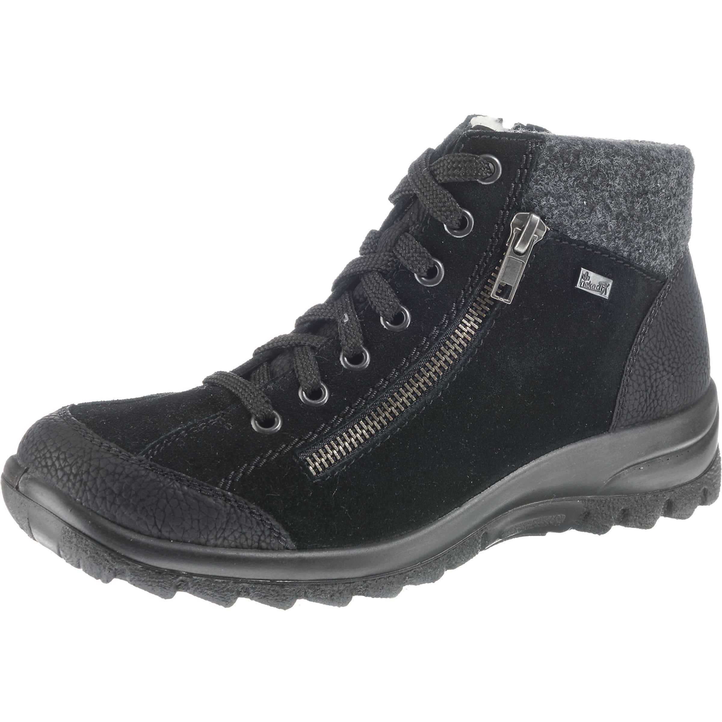 Rieker Veterlaarsjes in Zwart: voorkant